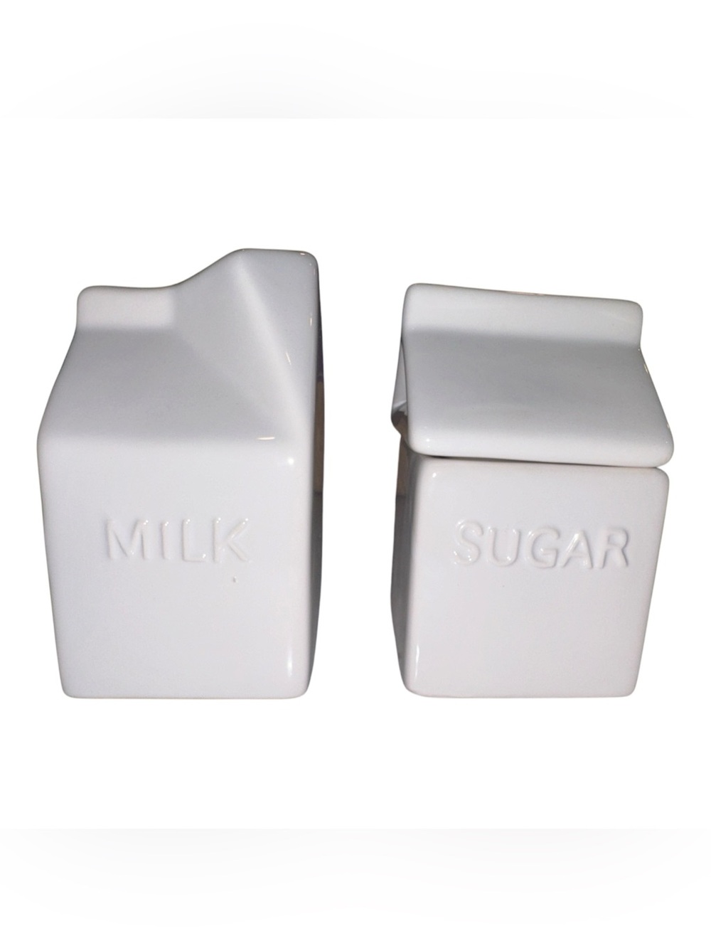Avon white ceramic sugar and creamer set